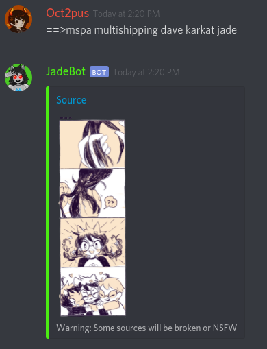 a short comic of Jade having her hair braided by Dave and Karkat.