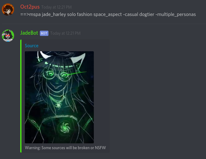 A bust of Jade Harley in a cute, space themed dress with an atom choker. The picture only uses whites, blacks and greens.